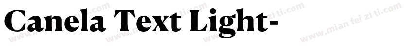 Canela Text Light字体转换